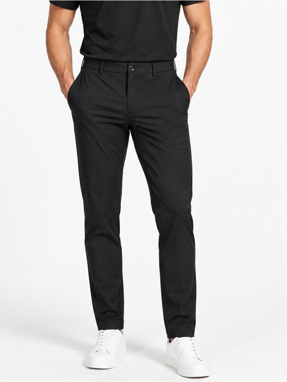 Psycho Bunny Men’s Black Stretch Pants – Size 30 – Slim/Tapered Fit